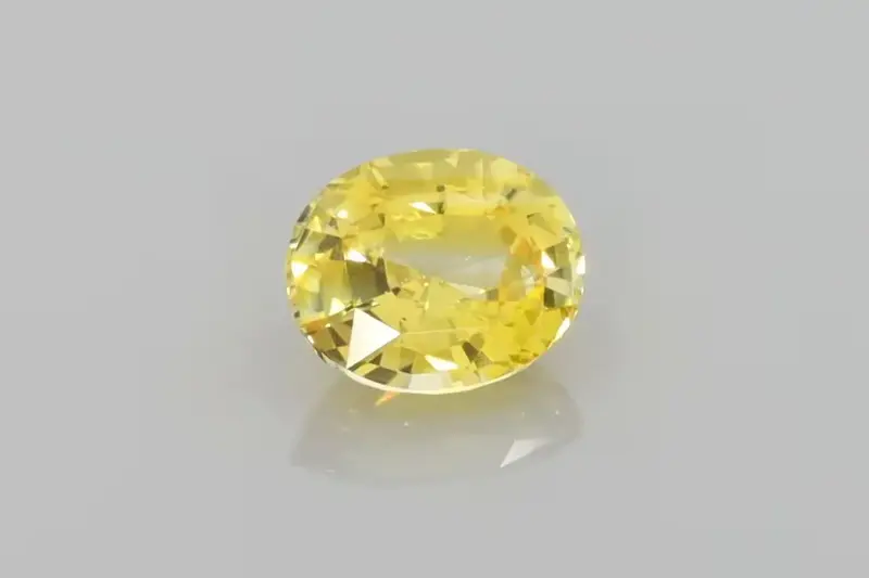1.97ct Oval Natural Sapphire (Colour Yellow, Clarity Slightly Included, Cut Faceted)