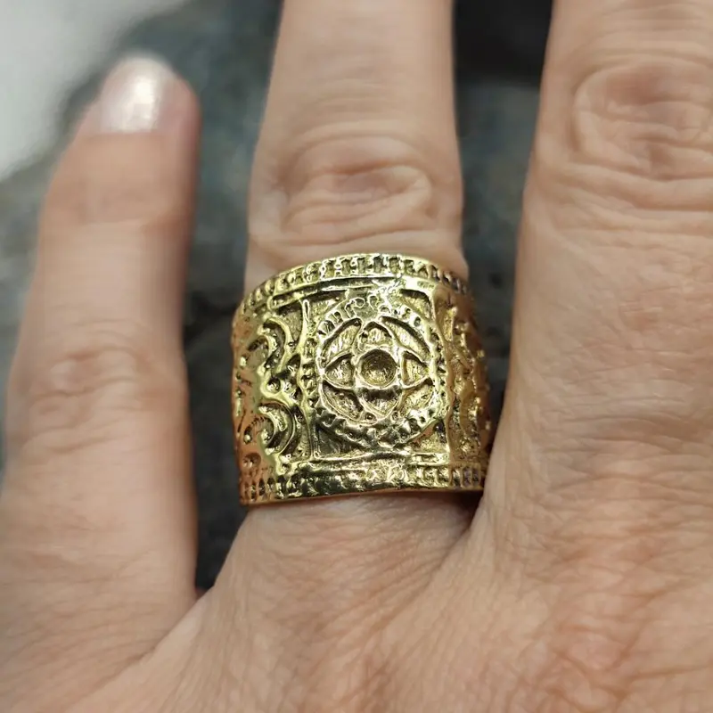 Anello a fascia alta in ottone - WITARA