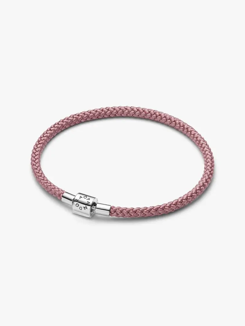 Bracciale in Corda Rosa con Chiusura a Barile - 594530C01