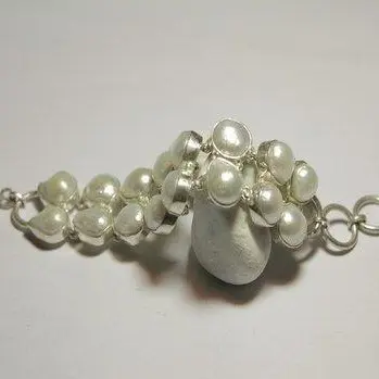 Bracciale semirigido perle