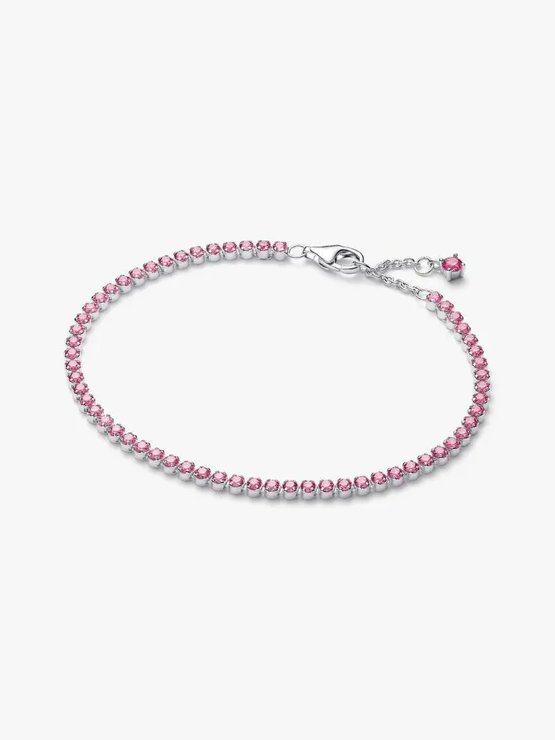 Bracciale Tennis con Pietre Rosa Piccole - 593927C02