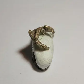 Ciondolo forma astratta con catenina in argento