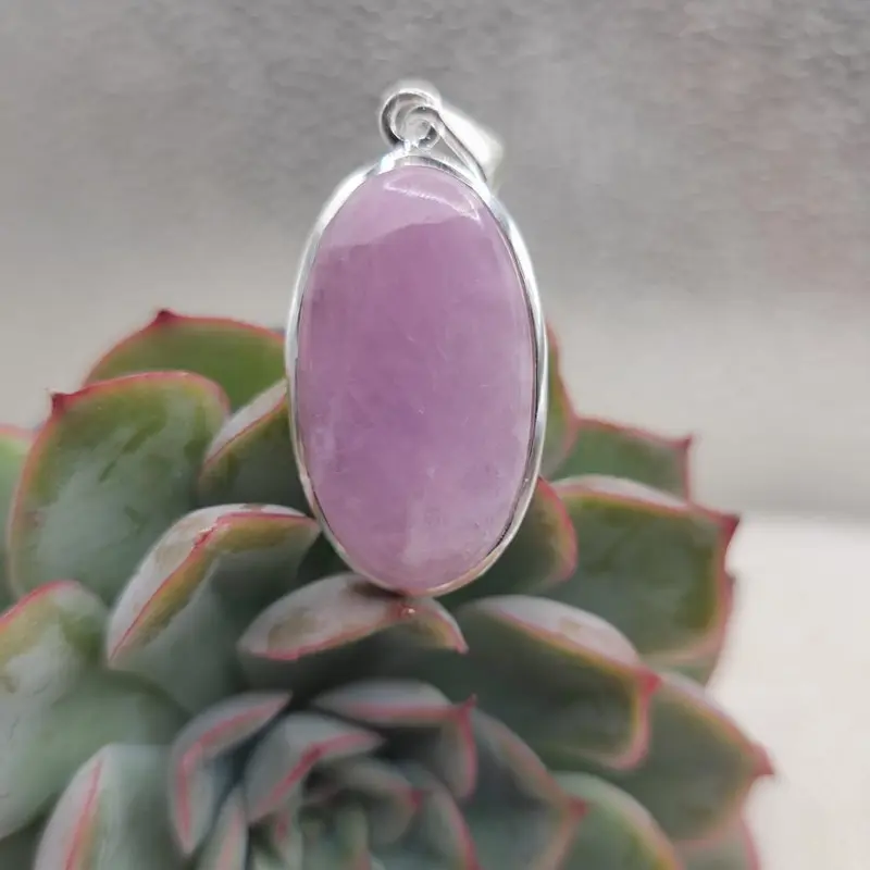 Ciondolo ovale in argento 925 Kunzite - SALUR