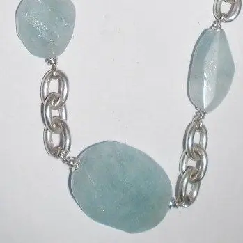 COLLANA ACQUAMARINA e argento