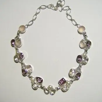COLLANA AMETISTA argento