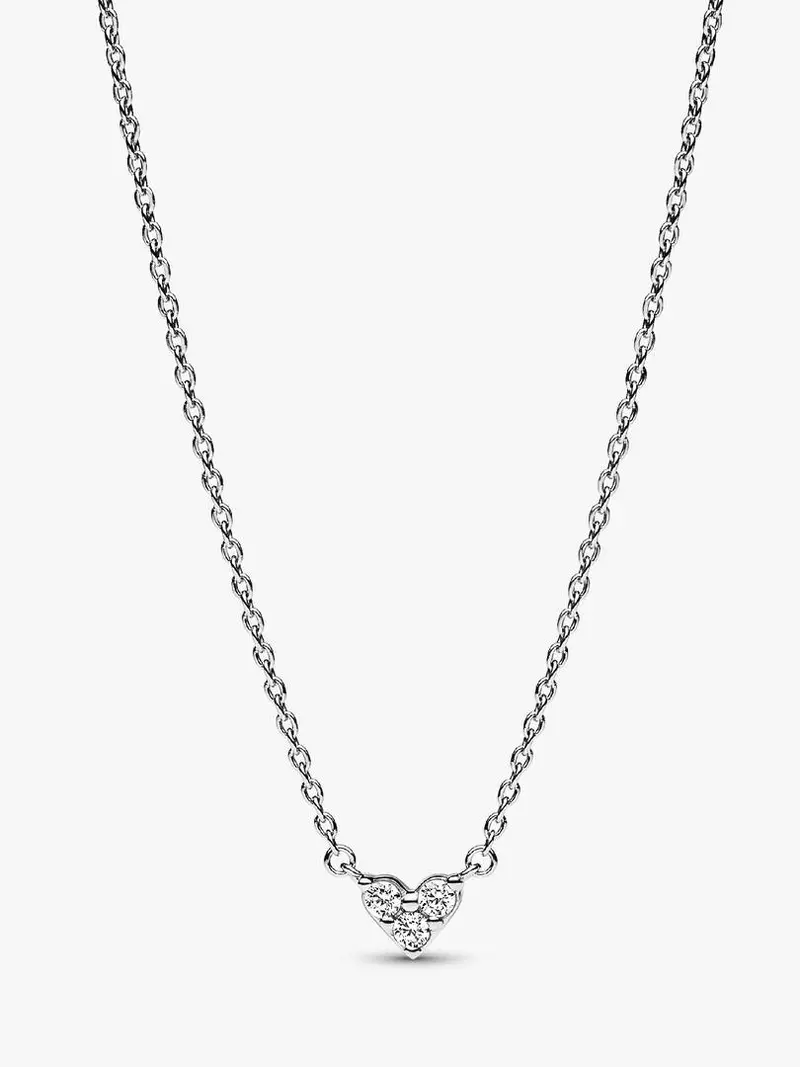 Collana Cuore con Tre Pietre - 393014C01