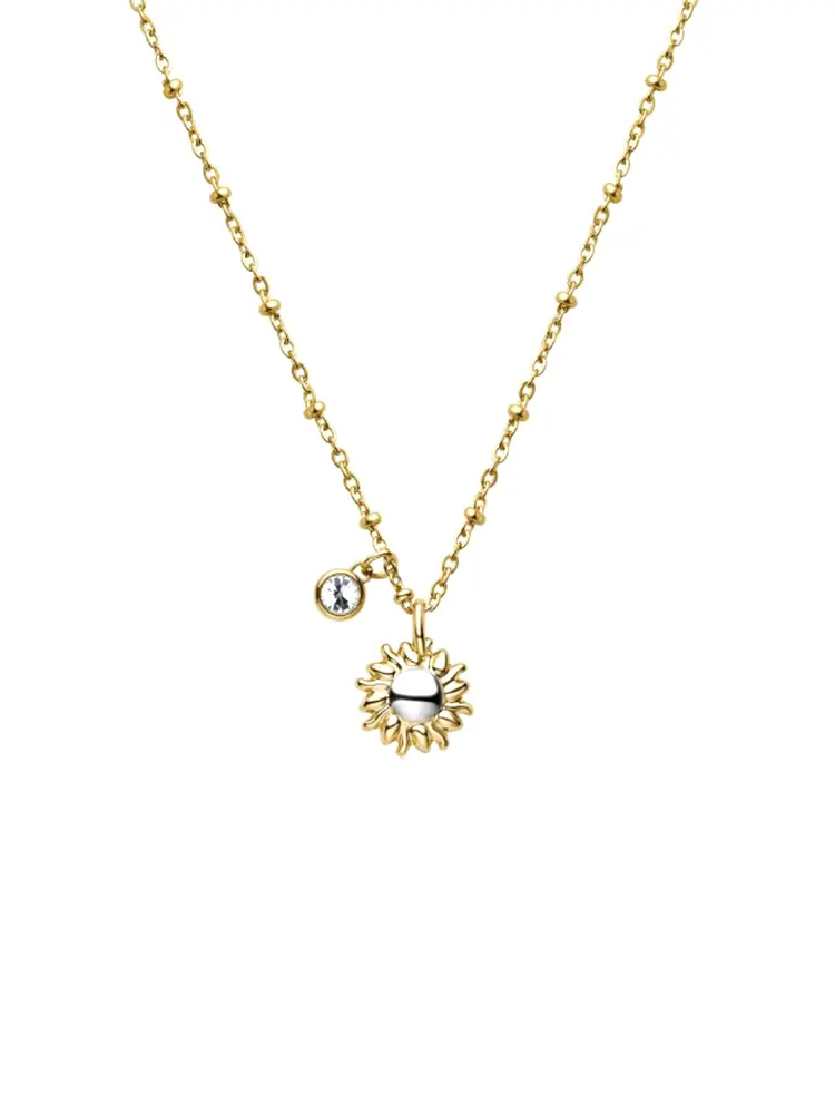 COLLANA DONNA DORATA CON SOLE CHAKRA BROSWAY