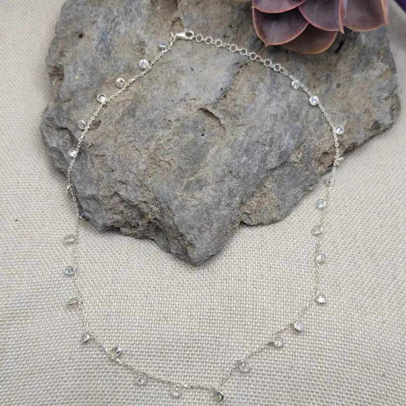 Collana in argento con zirconi - VASUNDRA