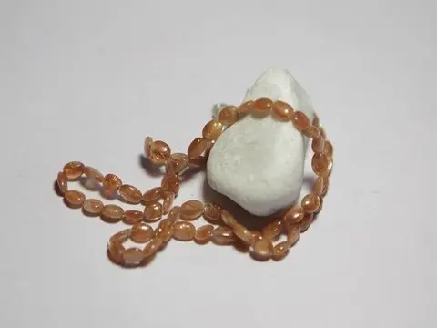 Collana PIETRA DEL SOLE (oligoclasio) e argento