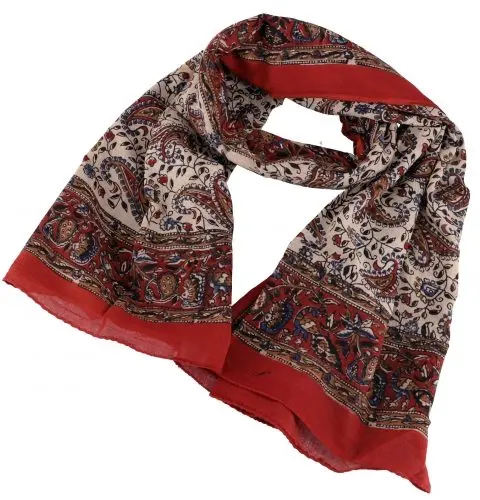 Pareo | Sciarpa artigianale in cotone con ornamenti Rajasthani